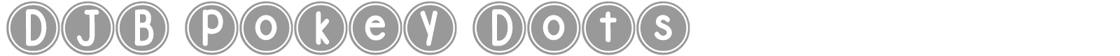 DJB Pokey Dots font preview